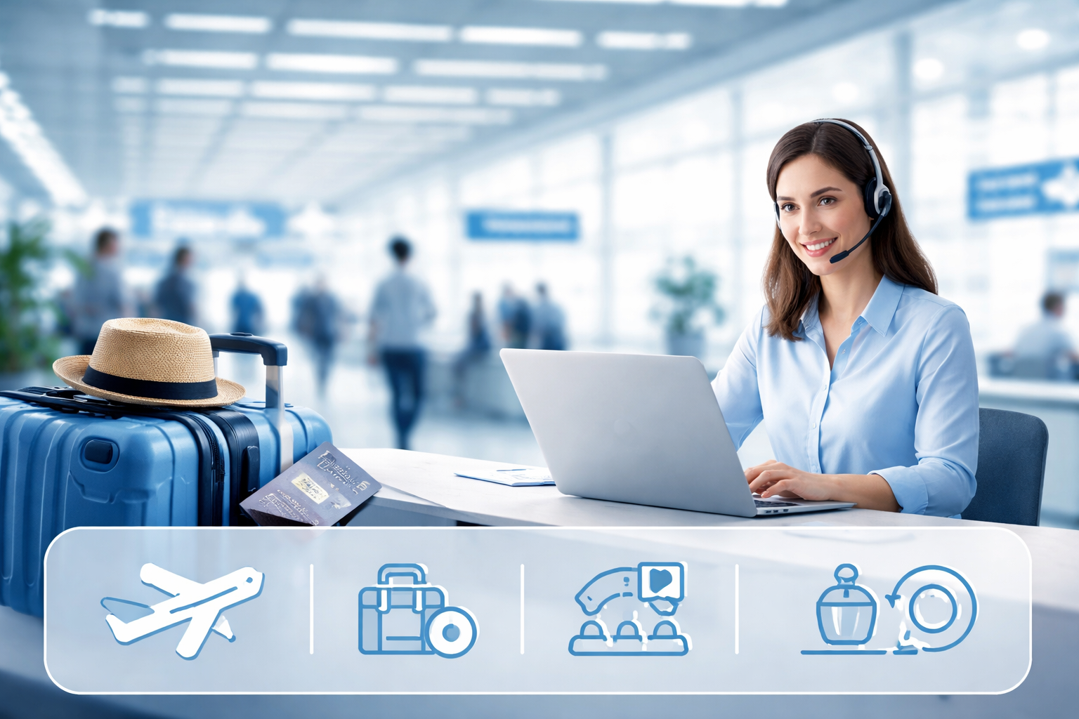 Service de contact et assistance pour les règles bagage avion