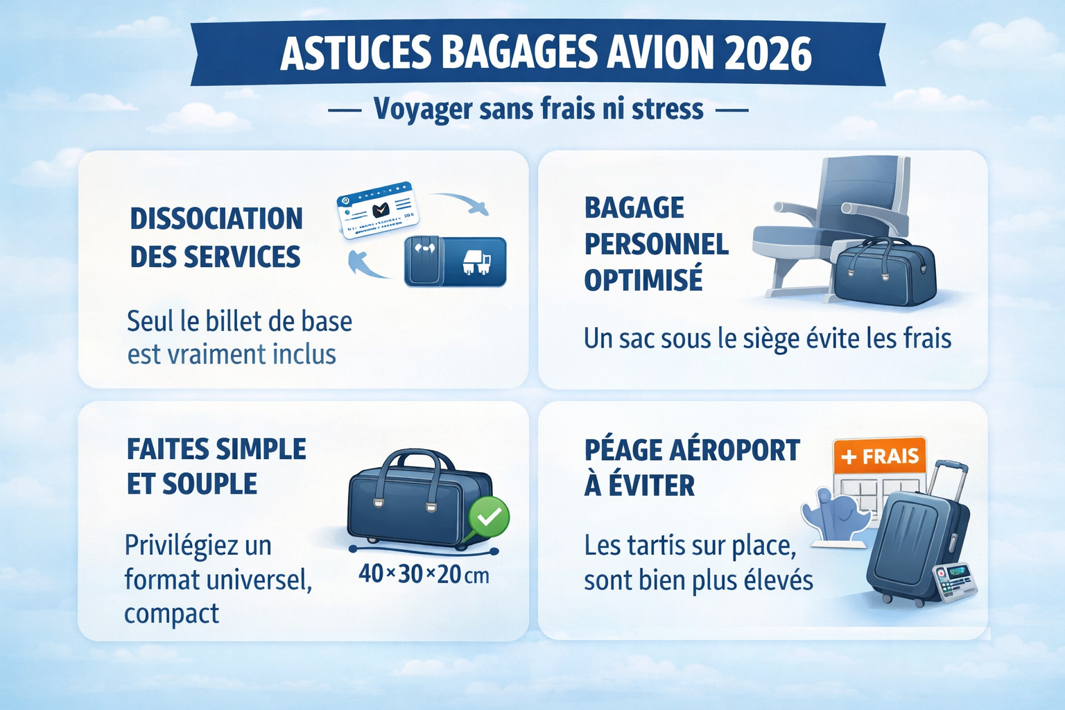 astuces bagage cabine avion optimiser sac