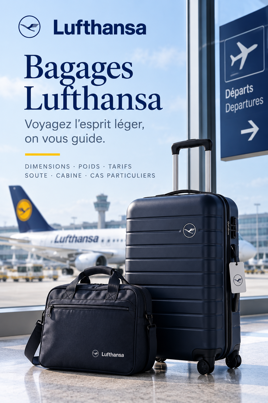 Bagages Lufthansa cabine et soute : dimensions, poids et règles 2026