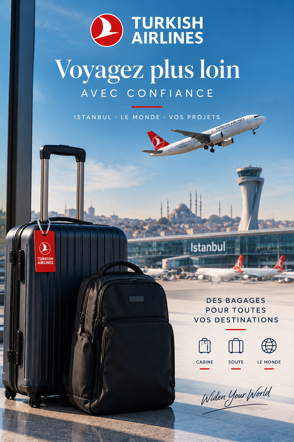 Bagages Turkish Airlines 2026 : dimensions cabine, poids et valise en soute