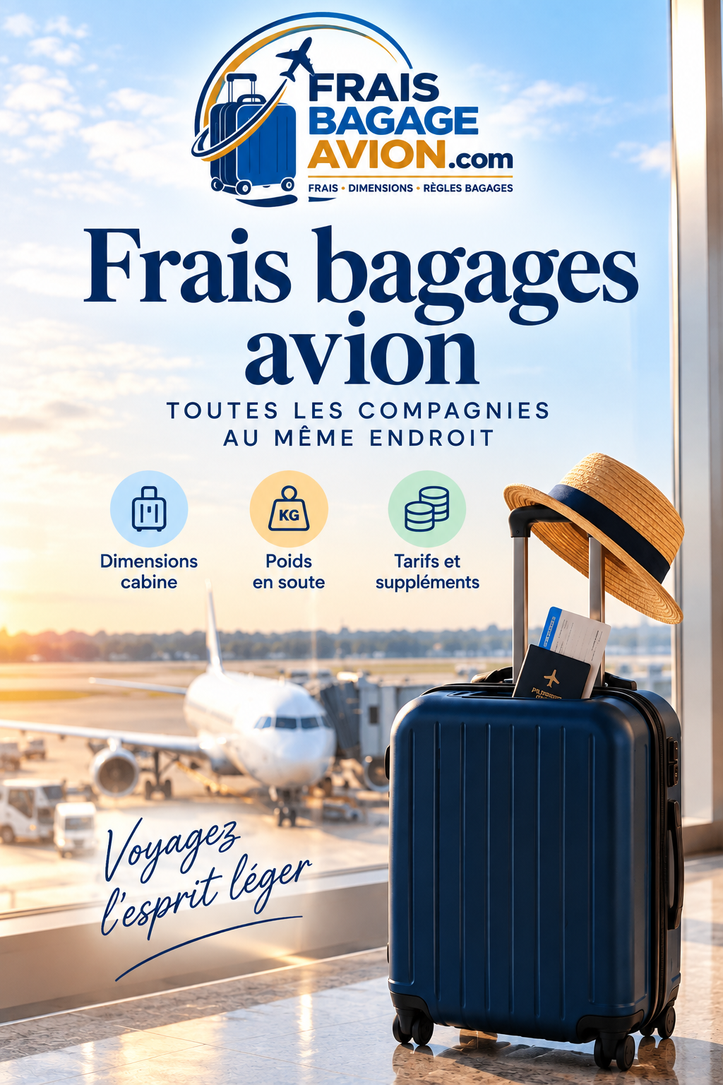 Frais bagages avion, dimensions et règles des compagnies aériennes